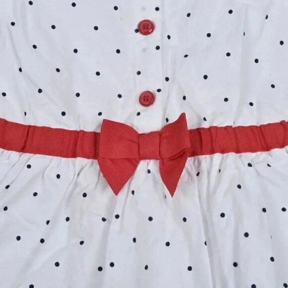 Gymboree Dress Bundle Red White Blue Cotton Floral Polka Dot Size 12-18M - Picture 3 of 10